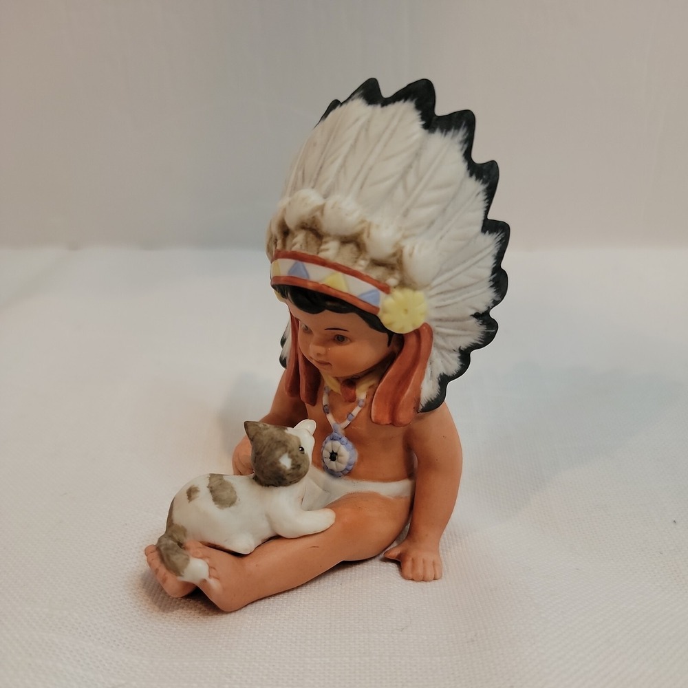 Gregory Perillo's Vintage ‎ Sagebrush Kids boy Chief w his kitty
